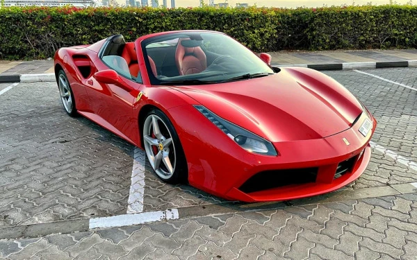  Red Ferrari 488 Spyder Photo 1